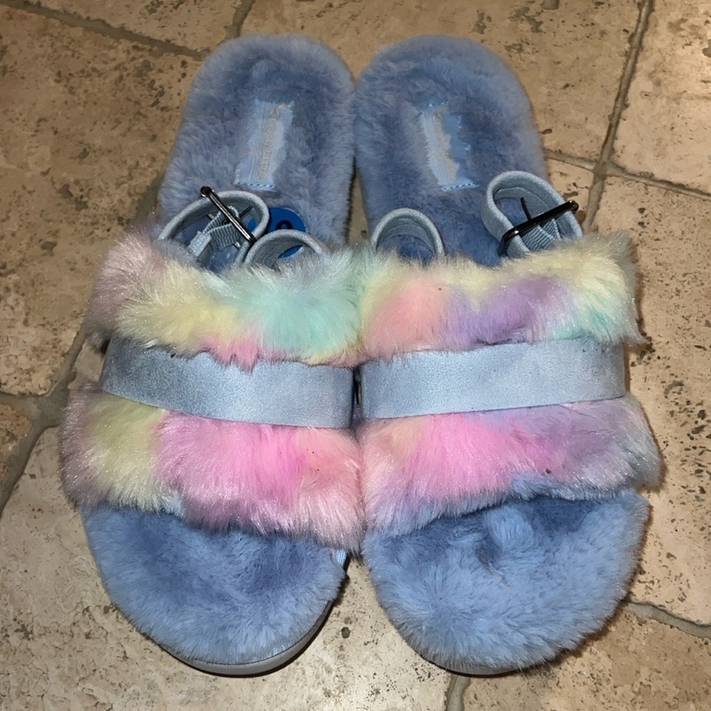 Koolaburra By Ugg Women's Pastel Fuzz'd Out  Slippers Size 10 NWOB